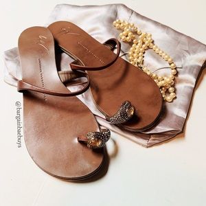 Giuseppe Zanotti Citrine Ring Sandals